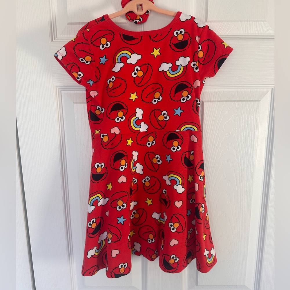 Sesame Street Elmo Dress with Matching Scrunchie - Picture 2 of 3